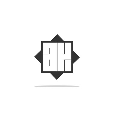 İlk mektup Ak Logo şablonu vektör tasarımı