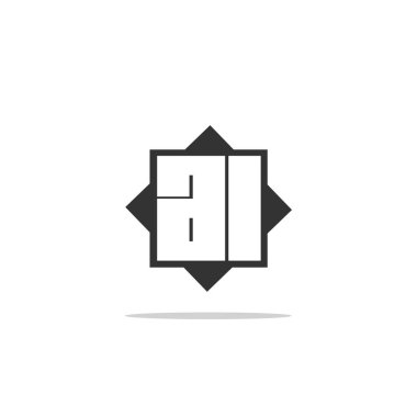 İlk harfini Al Logo şablonu vektör tasarımı