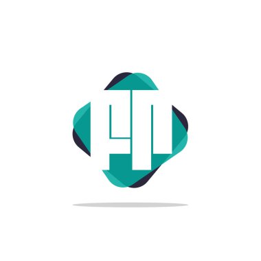 İlk harf Fr logosu şablonu