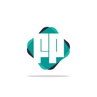 İlk harf Fp Logo şablonu