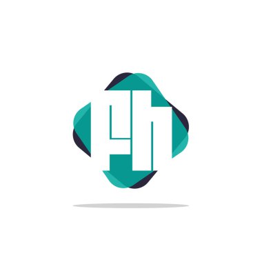 İlk harf Fh Logo şablonu