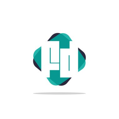 İlk harf Fd Logo şablonu