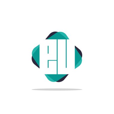 İlk mektubu AB Logo şablonu