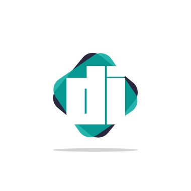 İlk harf Di Logo şablonu