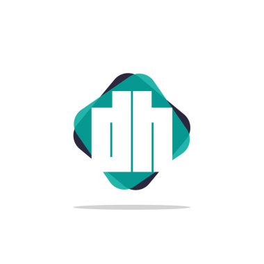 İlk harf Dh Logo şablonu