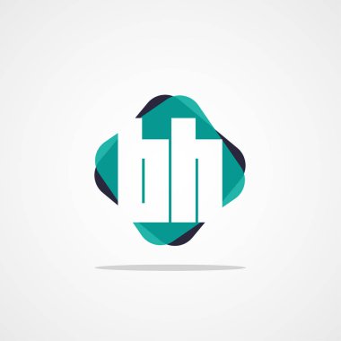 İlk harf Bh Logo şablonu