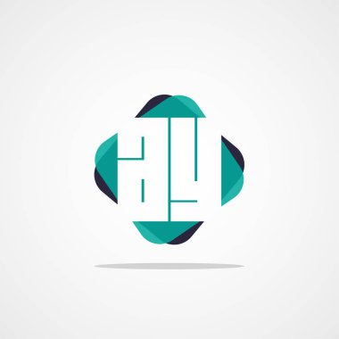 İlk harf Ay Logo şablonu