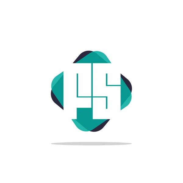 Modelo Inicial Logotipo Letra — Vetor de Stock