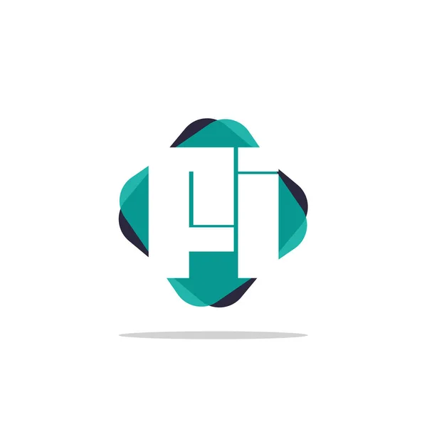 頭文字 のロゴのテンプレート — ストックベクタ