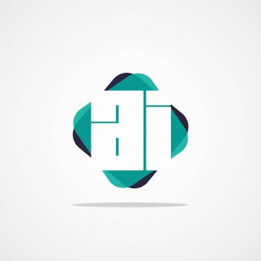 İlk harf AI Logo şablonu