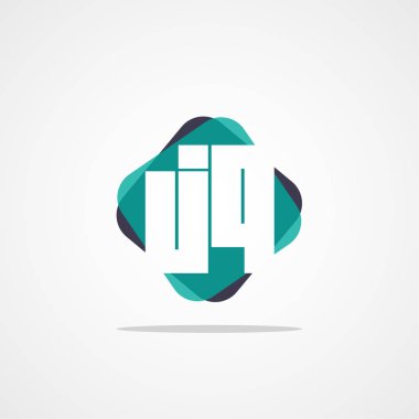 İlk harf Jq Logo tasarım şablonu