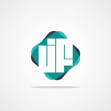 İlk harf Jf Logo tasarım şablonu