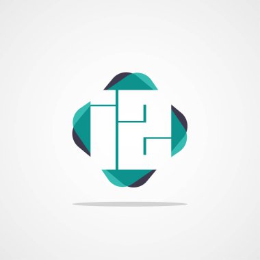 İlk Harf IZ Logo Şablon Tasarımı