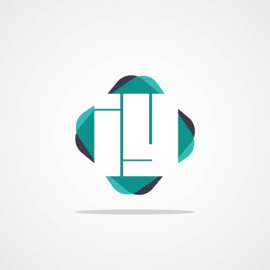 İlk harf Iy Logo tasarım şablonu