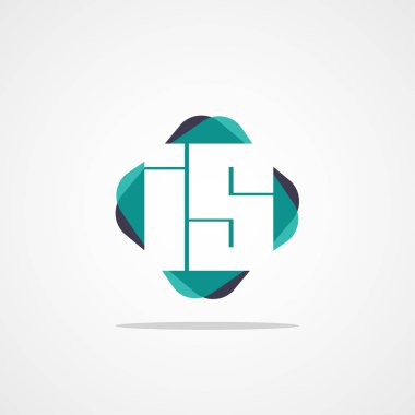 İlk harfidir: Logo tasarım şablonu