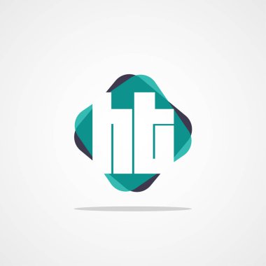 İlk harf Ht Logo tasarım şablonu