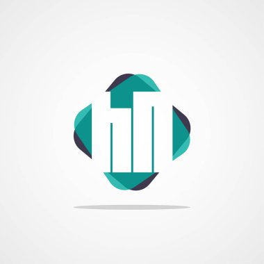 İlk harf Hn Logo tasarım şablonu