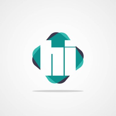 İlk Harf HI Logo Şablon Tasarımı