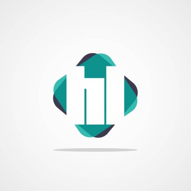 İlk harf Hl Logo tasarım şablonu