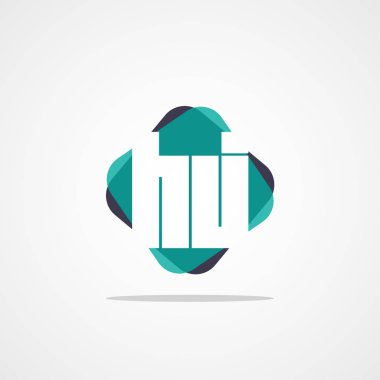 İlk harf Hj Logo tasarım şablonu