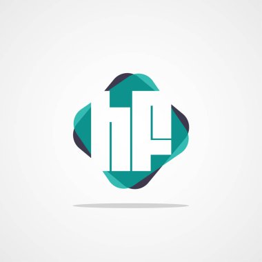 İlk harf Hf Logo tasarım şablonu