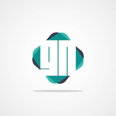 İlk harf Gn Logo tasarım şablonu