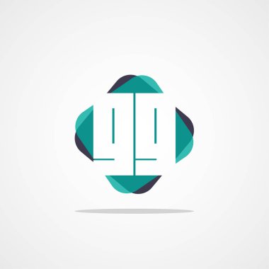 İlk harf Gg Logo tasarım şablonu