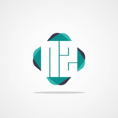 Inital mektup Nz Logo şablonu vektör tasarımı