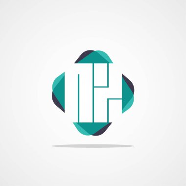 Inital mektup Nx Logo şablonu vektör tasarımı