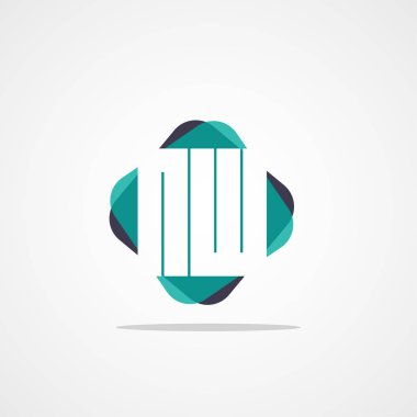 Inital mektup Kuzey Logo şablonu vektör tasarımı