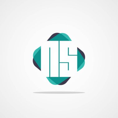 Inital mektup Ns Logo şablonu vektör tasarımı