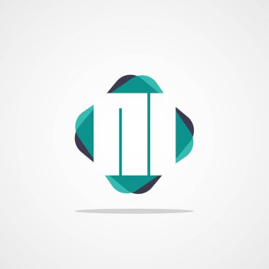 Inital mektup Nl Logo şablonu vektör tasarımı