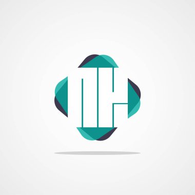 Inital mektup Nk Logo şablonu vektör tasarımı