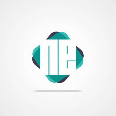 Inital mektup Ne Logo şablonu vektör tasarımı