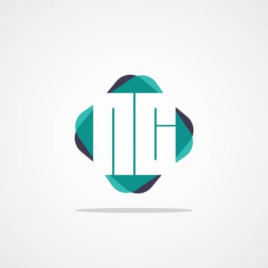 Inital mektup Nc Logo şablonu vektör tasarımı