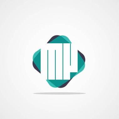 Inital mektup Mv Logo şablonu vektör tasarımı