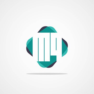 Inital mektup Mq Logo şablonu vektör tasarımı