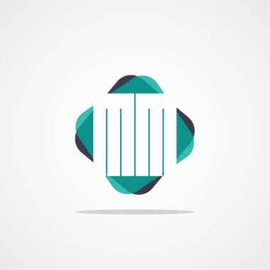 Inital mektup Mm Logo şablonu vektör tasarımı