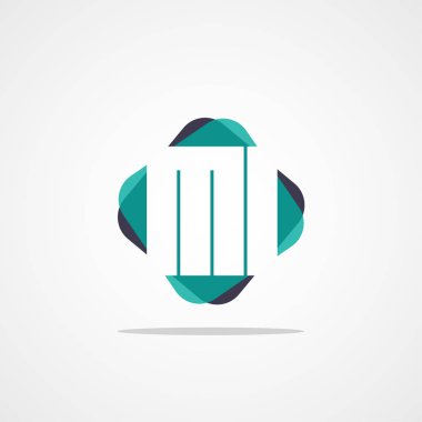 Inital mektup Ml Logo şablonu vektör tasarımı