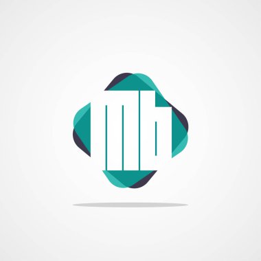 Inital mektup Mb Logo şablonu vektör tasarımı