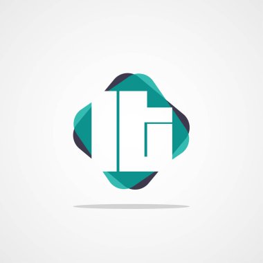 Inital mektup Lt Logo şablonu vektör tasarımı