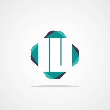 Inital mektup Lu Logo şablonu vektör tasarımı