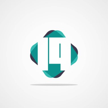 Inital mektup Lq Logo şablonu vektör tasarımı