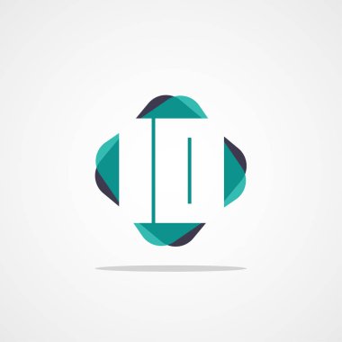 Tasarım Inital mektup Lo Logo şablonu vektör