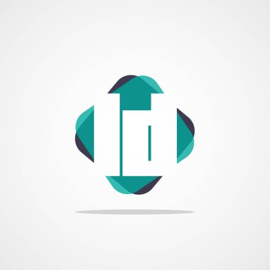 Inital mektup Ld Logo şablonu vektör tasarımı