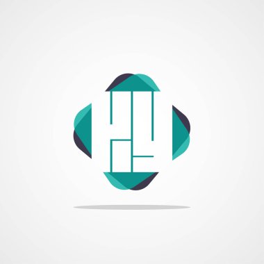 Inital mektup Ky Logo şablonu vektör tasarımı