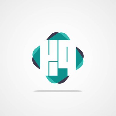 Inital mektup Kq Logo şablonu vektör tasarımı