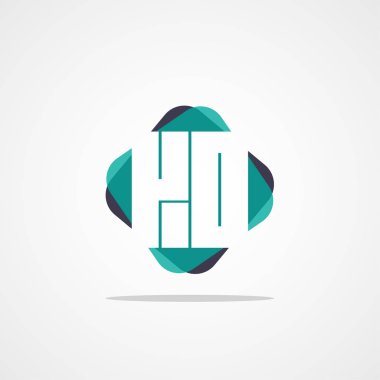 Inital mektup Ko Logo şablonu vektör tasarımı