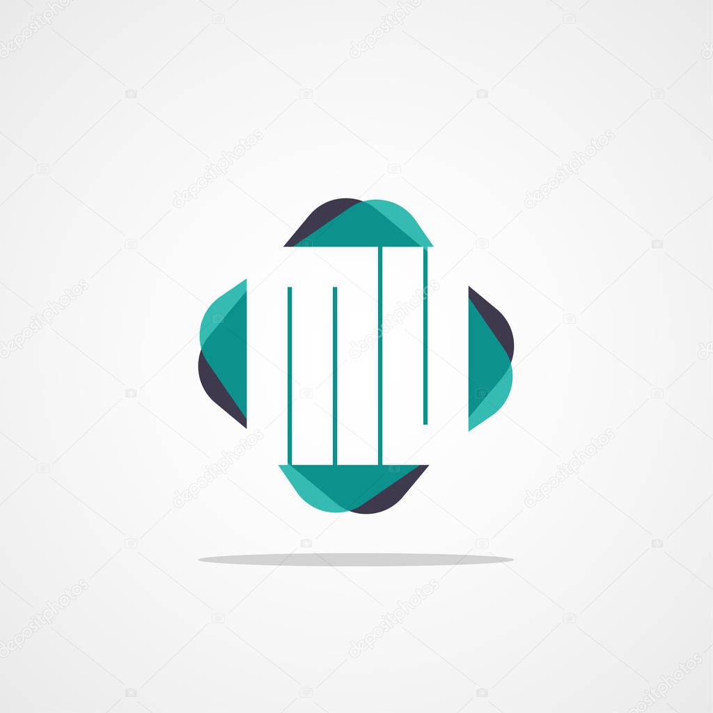 Inital Letter MU Logo Template Vector Design