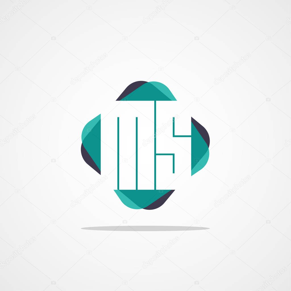 Inital Letter MS Logo Template Vector Design